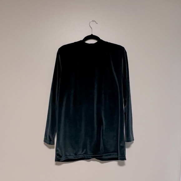 Teal Velvet Cardigan size large - Picture 4 of 4